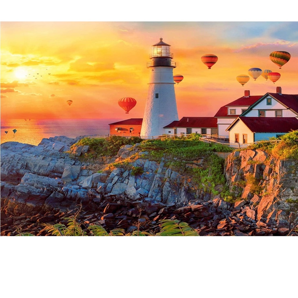 Lighthouse diamond painting kit.